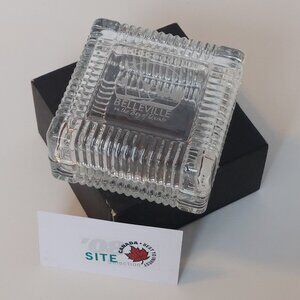 LOVELY Belleville on the Bay of Quinte Glass Keepsake Box Trinket Dish 2008
